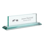 Distinguished Collection Wall Street Theme Personalized Crystal Desktop Name Plate