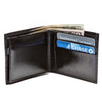 Men's Bifold Lizard Print Italian Leather Wallet with ID Flap
