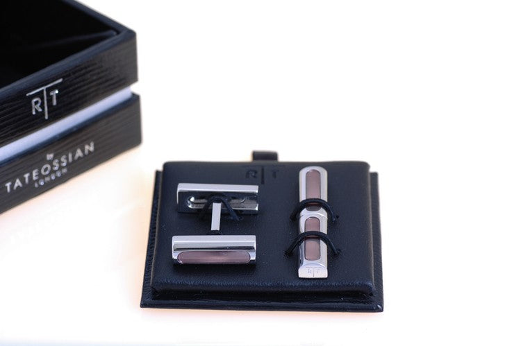 Pink Enamel Stick Collection Cufflinks by Tateossian