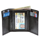 Men's Trifold Crocodile Print Italian Leather Wallet