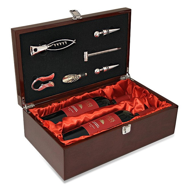 Personalized Vineyard Theme Dual Wine Box