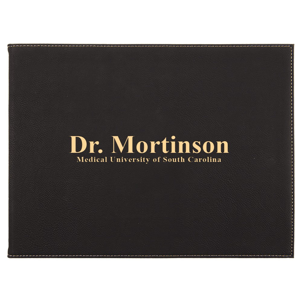 Personalized Black & Gold Certificate Holder
