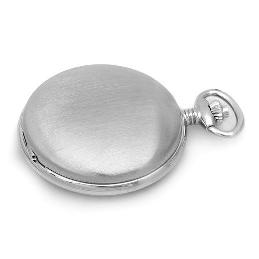 Engraved Silver Quartz Charles Hubert Pocket Watch & Chain #3611 - Executive Gift Shoppe