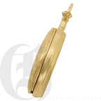 Basketweave Gold Mechanical Charles Hubert Pocket Watch & Chain #3841-G - Executive Gift Shoppe