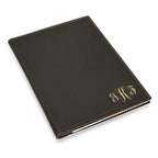 Black Portfolio & Notebook with Script Monogram