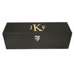 Roman Monogram  Black Wine Box
