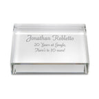 Crystal Clear Rectangular Paperweight with Free Laser Engraving