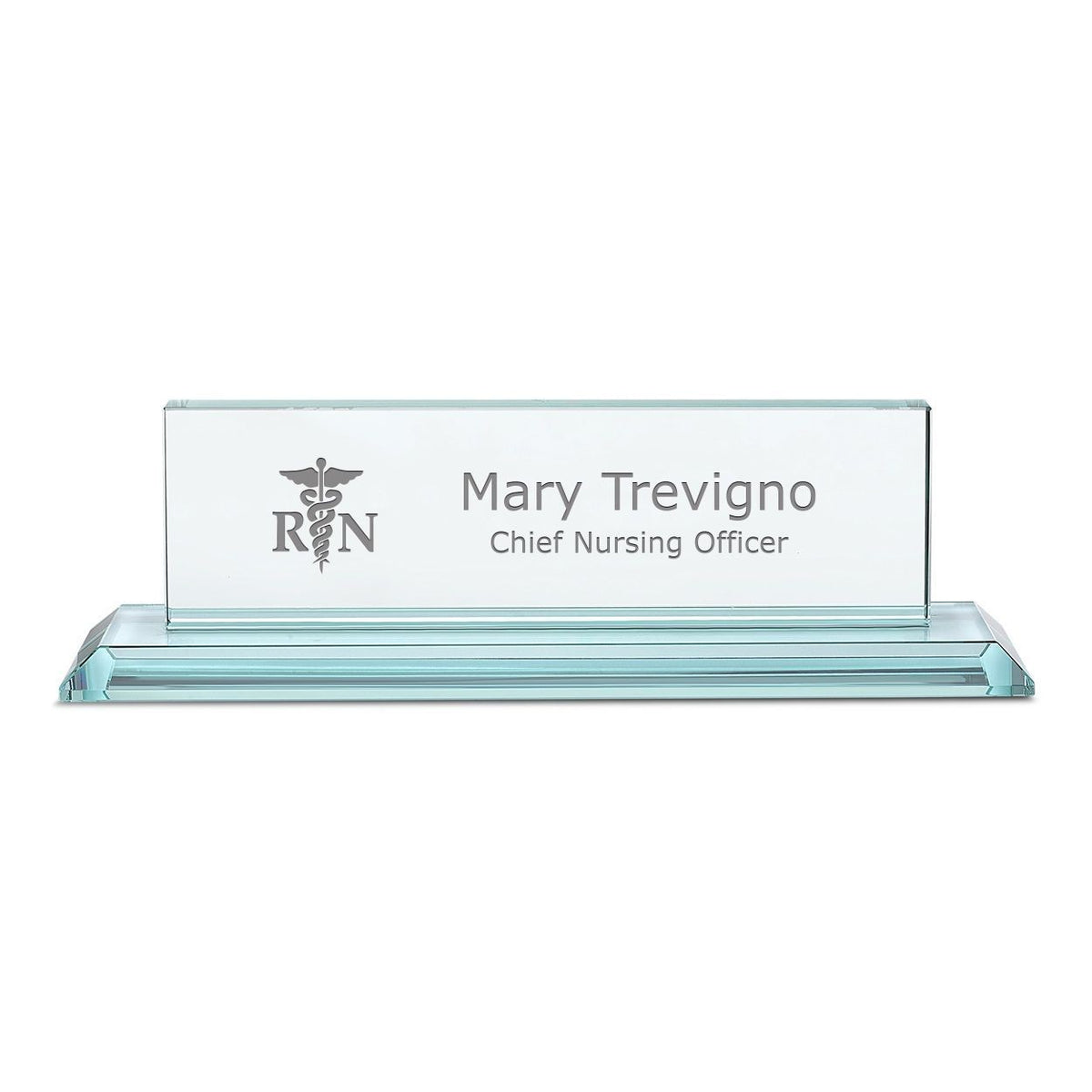 Distinguished Collection Nurse Theme Personalized Crystal Desktop Name Plate