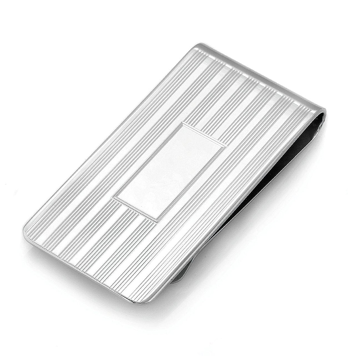Sterling Silver Extra Wide Framed French Fold Money Clip - Executive Gift Shoppe