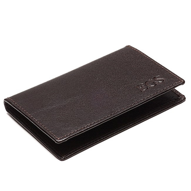 Personalized Leather Business & Credit Card Case - Executive Gift Shoppe