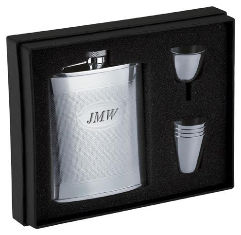 Personalized Knit Design Flask Gift Set - Executive Gift Shoppe