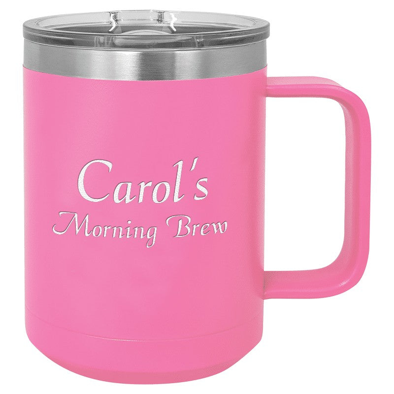 15 Ounce Pink Personalized Polar Camel Coffee Mug