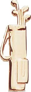 Golf Bag 14 Karat Gold Tie Tack