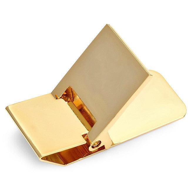 Polished Gold Engraved Hinged Money Clip - Executive Gift Shoppe