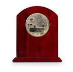 Elite Collection Masonic Theme Personalized Rosewood Desk Clock With Gold Accents