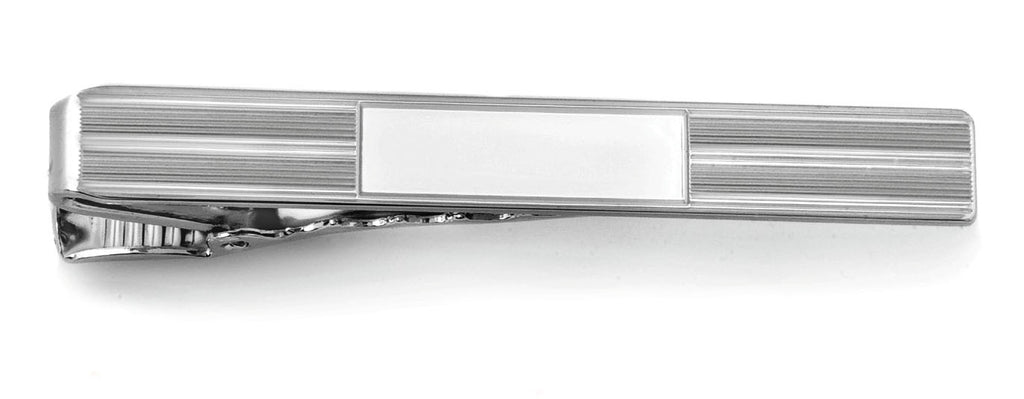 Frame Collection Sterling Silver Engraved Tie Bar