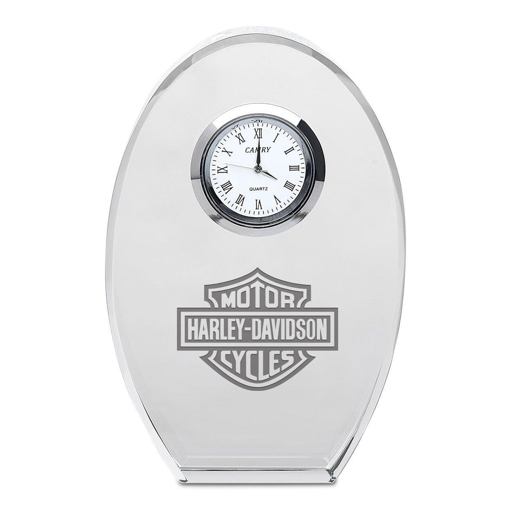 Distinuished Collection Personalized Oval Crystal Desk Clock