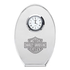 Distinuished Collection Personalized Oval Crystal Desk Clock