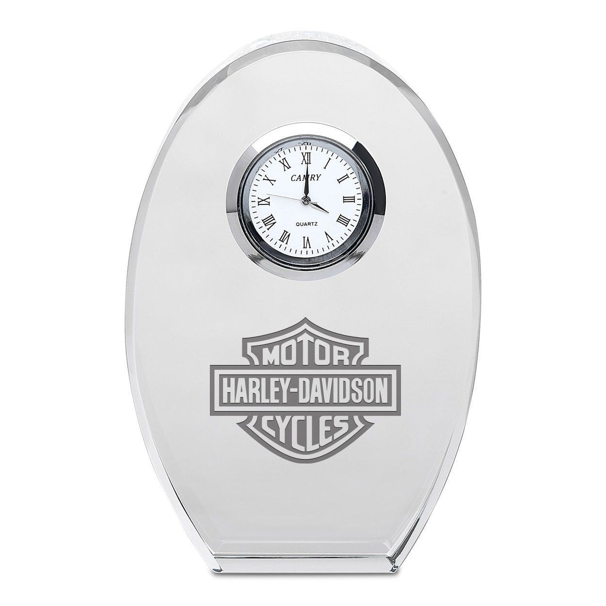 Distinuished Collection Personalized Oval Crystal Desk Clock