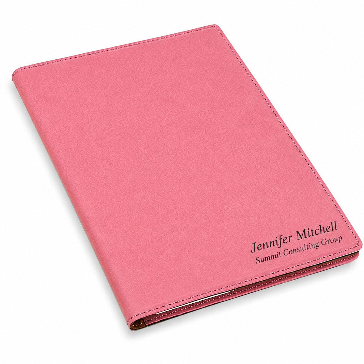 Personalized Pink Leatherette Mini Portfolio