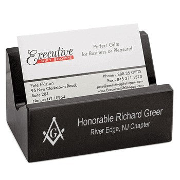 Masonic Desktop Business Card Holder - Executive Gift Shoppe