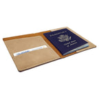 Personalized Light Brown Passport Holder