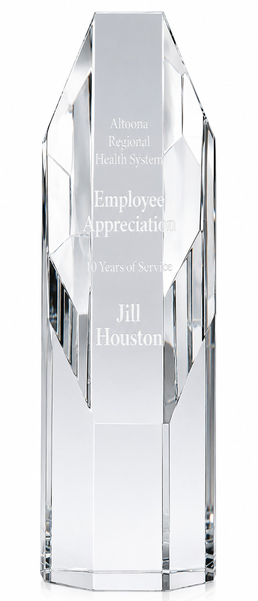 Personalized Crystal Octagon Tower