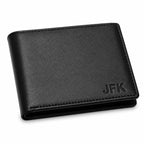 Executive Collection RFID Blocking Black Leather Slim Front Pocket Wallet