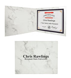 Personalized White Marble Certificate Holder