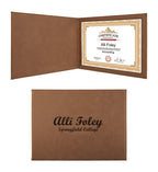 Personalized Dark Brown Certificate Holder