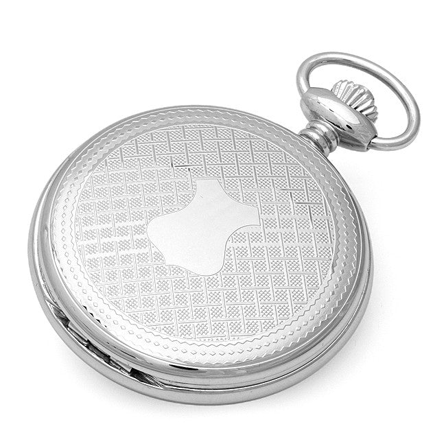 Engraved Quartz Charles Hubert Pocket Watch For Men With Chain #3543 - Executive Gift Shoppe