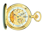 Satin Gold Charles Hubert Pocket Watch & Chain #3906-G - Executive Gift Shoppe