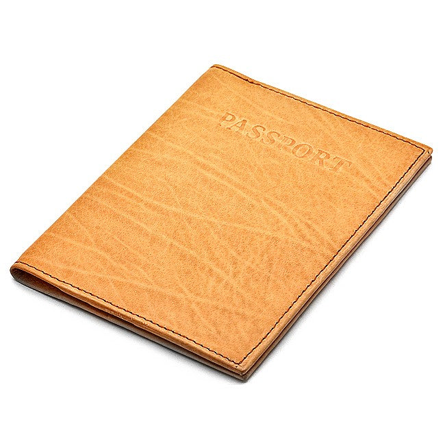 Leather Passport Holder with Passport Stamp - Executive Gift Shoppe