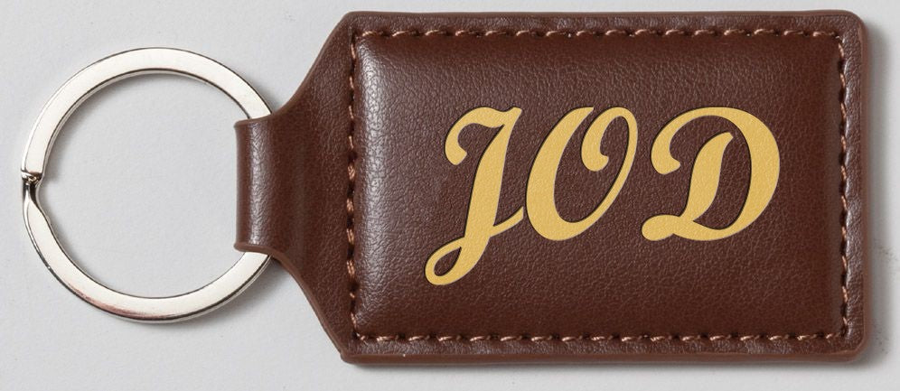 Brown & Gold Personalized Key Ring
