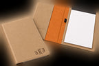 Tan Small Portfolio & Notebook with Script Monogram