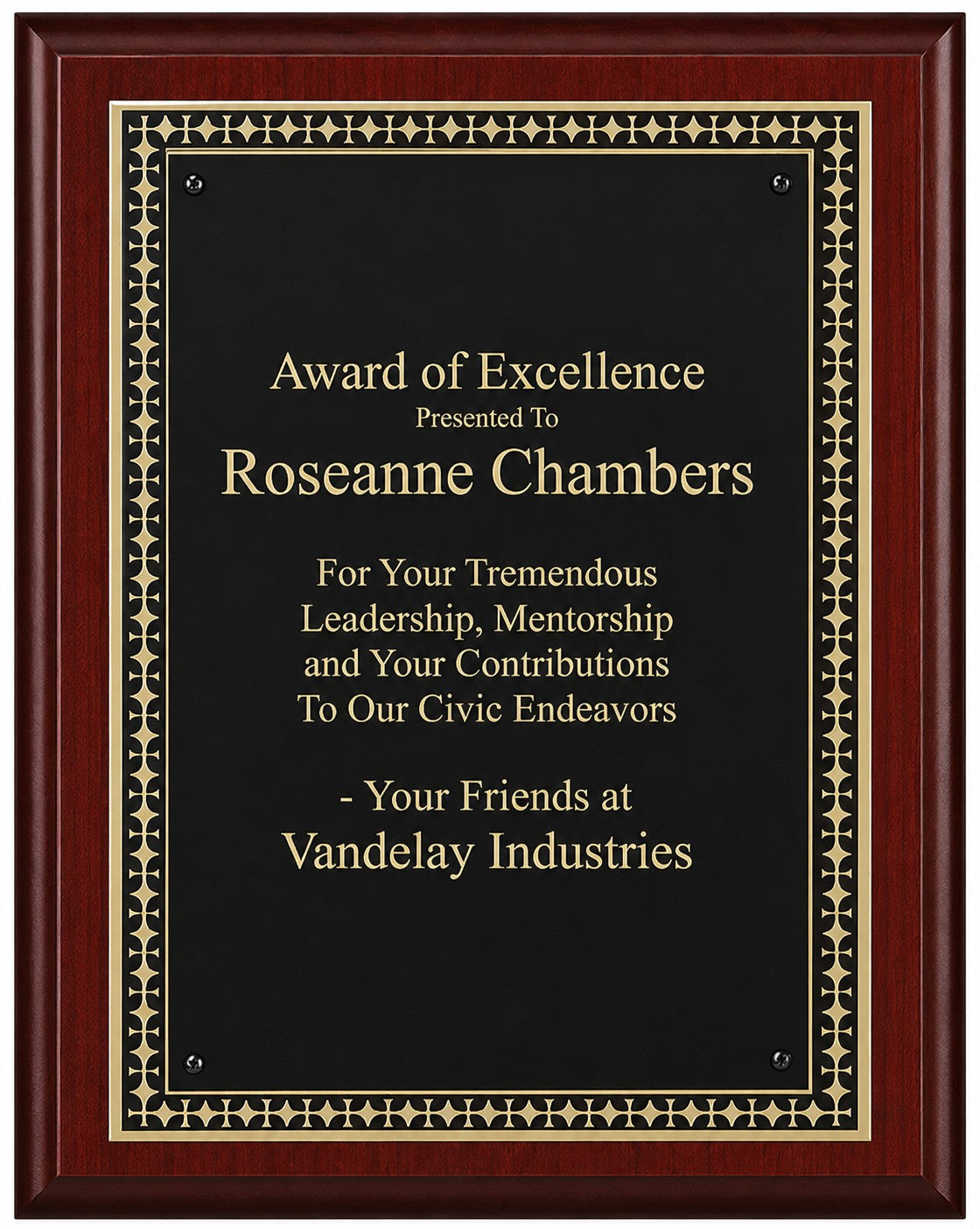 Cherry Plaque With Embossed Engraving Plate - CB104
