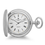 Engraved Silver Quartz Charles Hubert Pocket Watch & Chain #3611 - Executive Gift Shoppe