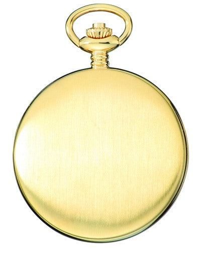 Satin Gold Charles Hubert Pocket Watch & Chain #3906-G - Executive Gift Shoppe