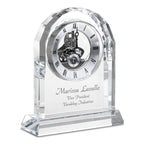 Solid Crystal Personalized Quartz Clock With Arched Top