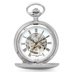 Dual Opening Pocket Watch & Chain - Executive Gift Shoppe