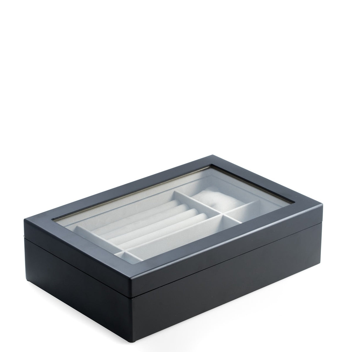 Black Wood Valet & Watch Box