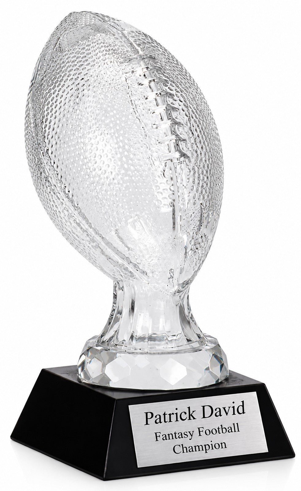 Personalized Crystal Football Award