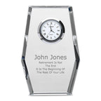 Distinuished Collection Personalized Crystal Desk Clock