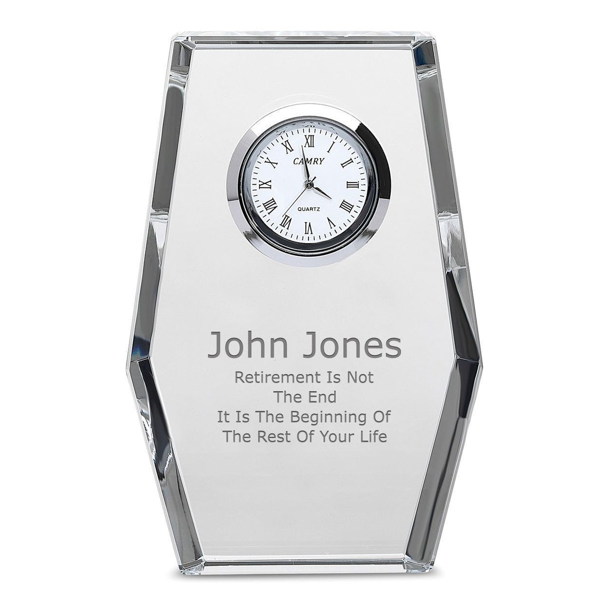 Distinuished Collection Personalized Crystal Desk Clock