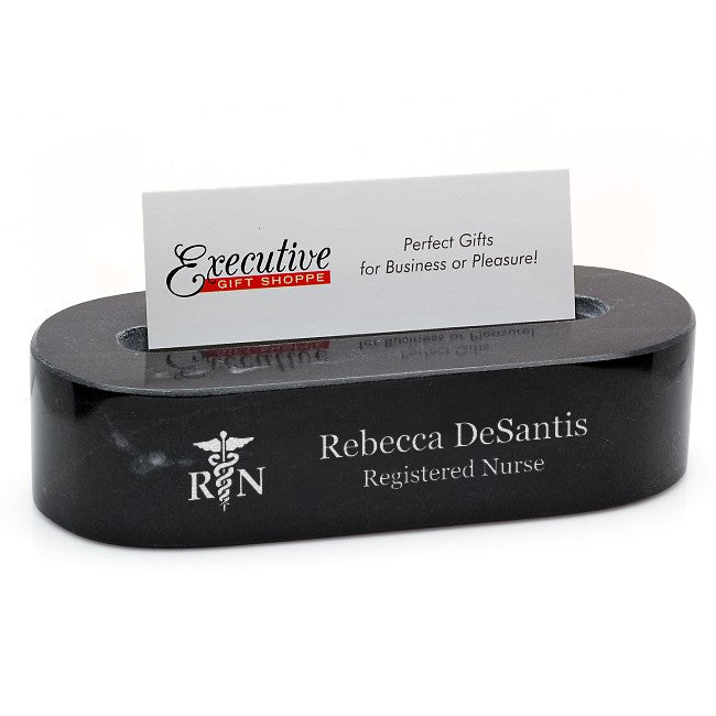 Nurse's Oval Desktop Business Card Holder