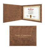 Personalized Rustick Brown Certificate Holder