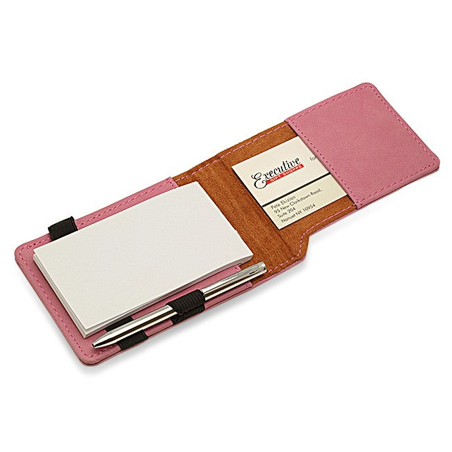 Initial Monogram Rawhide Leatherette Notepad & Pen
