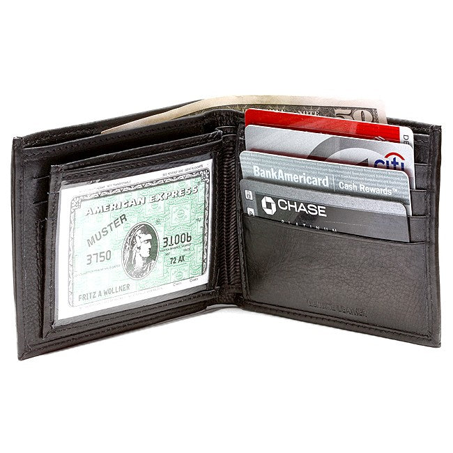 Men's Bifold Credit Card Wallet with Removable Credit Card/ID Sleeve