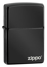 Ebony with Zippo Logo Zippo Lighter - ID# 24756ZL