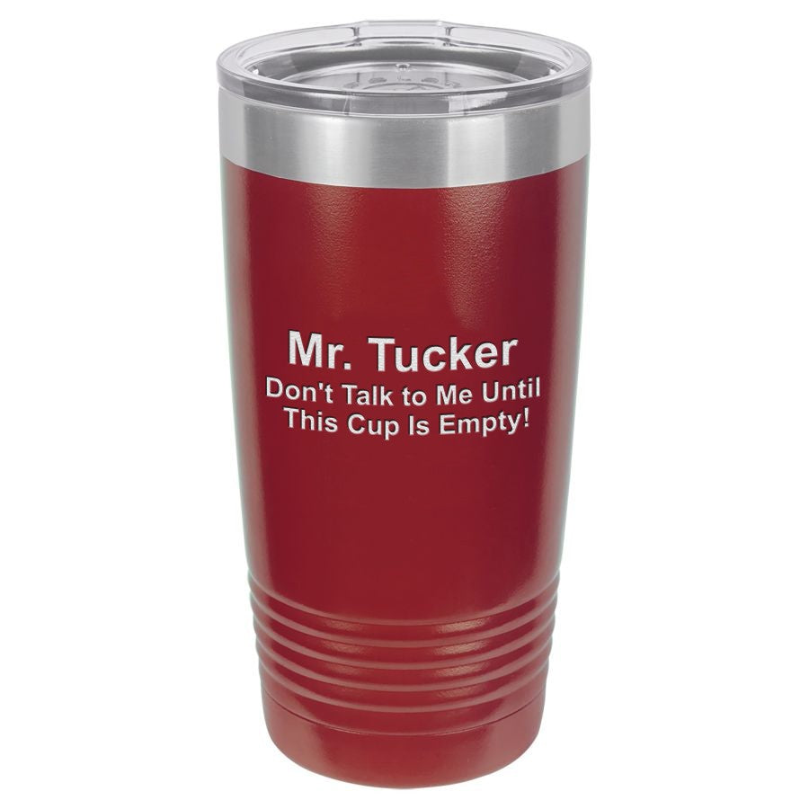 Personalized 20 Ounce Maroon Polar Camel Travel Mug